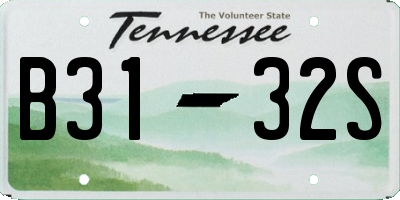 TN license plate B3132S