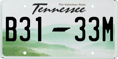TN license plate B3133M