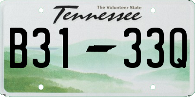TN license plate B3133Q