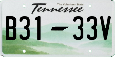 TN license plate B3133V