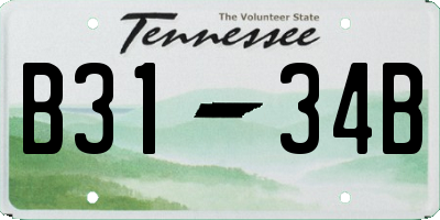 TN license plate B3134B