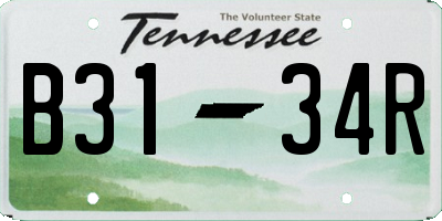 TN license plate B3134R