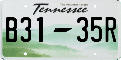 TN license plate B3135R
