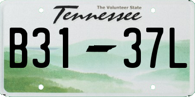TN license plate B3137L