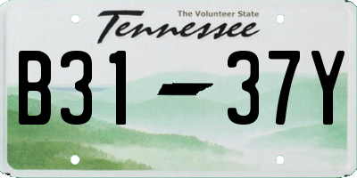 TN license plate B3137Y