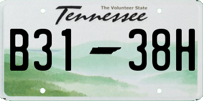 TN license plate B3138H