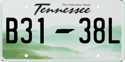 TN license plate B3138L