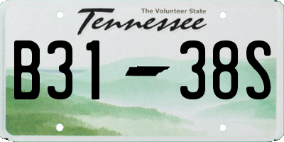 TN license plate B3138S