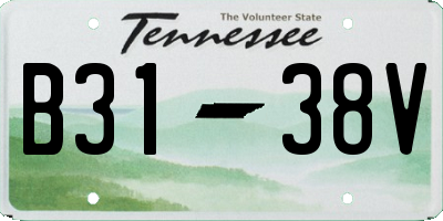 TN license plate B3138V