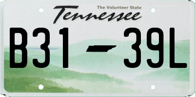 TN license plate B3139L