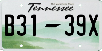 TN license plate B3139X