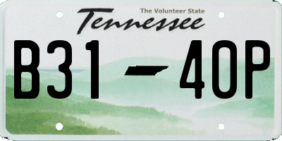 TN license plate B3140P