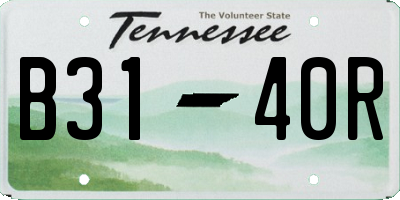 TN license plate B3140R
