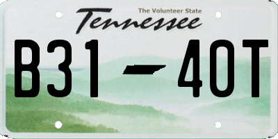 TN license plate B3140T