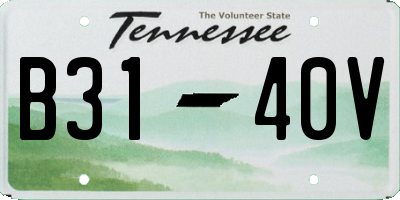 TN license plate B3140V