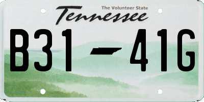 TN license plate B3141G