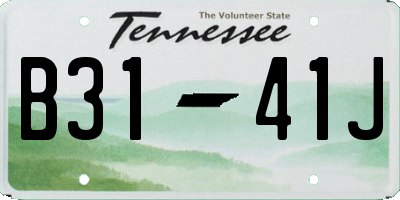 TN license plate B3141J