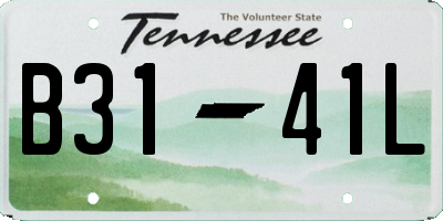 TN license plate B3141L