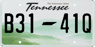 TN license plate B3141Q