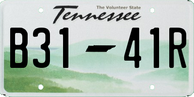 TN license plate B3141R