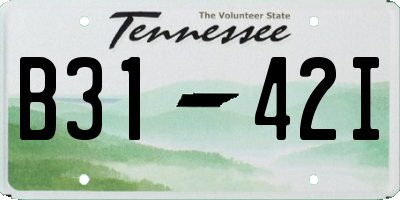 TN license plate B3142I
