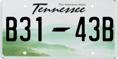 TN license plate B3143B