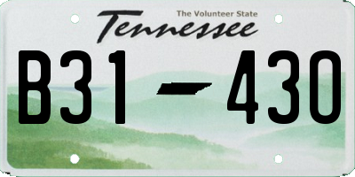 TN license plate B3143O