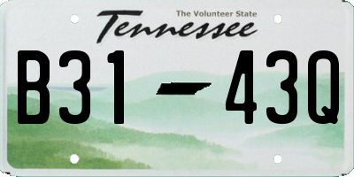 TN license plate B3143Q