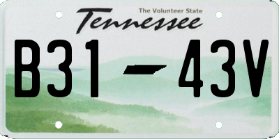 TN license plate B3143V