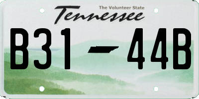 TN license plate B3144B