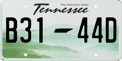 TN license plate B3144D