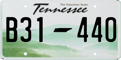 TN license plate B3144O