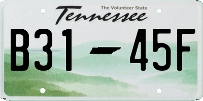 TN license plate B3145F
