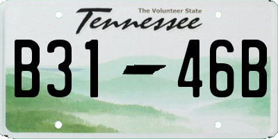 TN license plate B3146B
