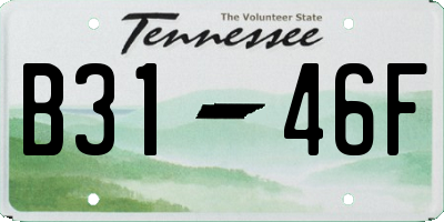 TN license plate B3146F
