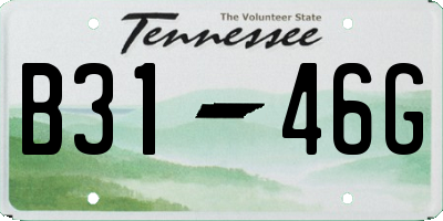 TN license plate B3146G