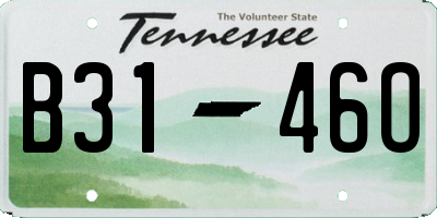 TN license plate B3146O