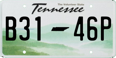 TN license plate B3146P