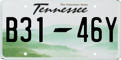 TN license plate B3146Y