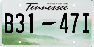 TN license plate B3147I