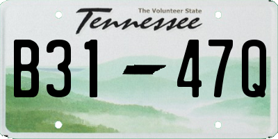 TN license plate B3147Q