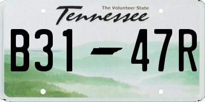 TN license plate B3147R