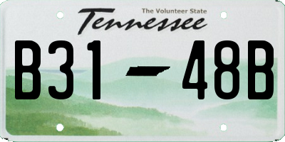TN license plate B3148B
