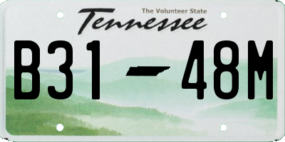 TN license plate B3148M