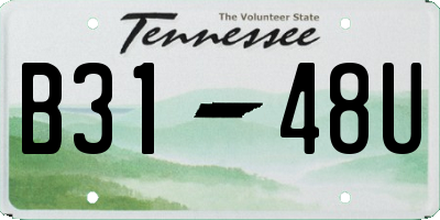 TN license plate B3148U
