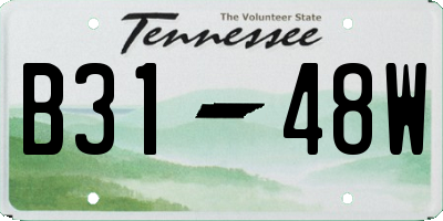 TN license plate B3148W