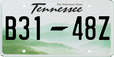 TN license plate B3148Z