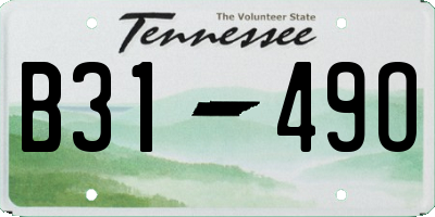 TN license plate B3149O