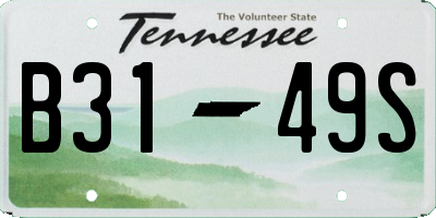 TN license plate B3149S