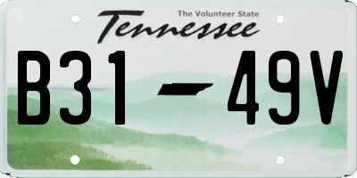 TN license plate B3149V